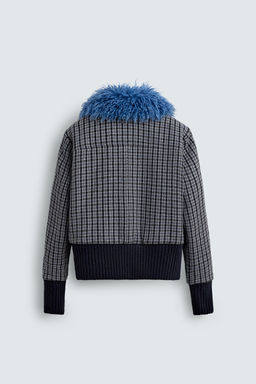 CONTRAST CHECK BOMBER JACKET HARRY LAMBERT FOR ZARA X DISNEY  фото 8