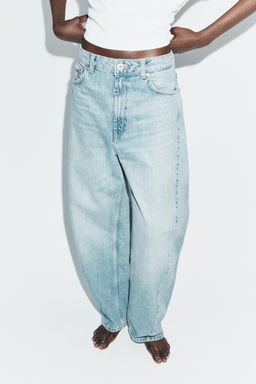 TRF BAGGY BALLOON MID-WAIST JEANS - Zara фото 18
