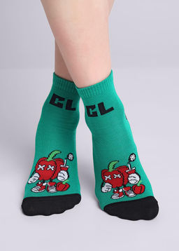 (CLE) C1390 носки дет. мультицвет зеленый