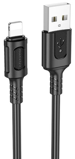 Кабель для Apple (8pin) - USB, 1 м, "BX111 Feliz", В КОРОБКЕ (6941991115042) "Borofone", черный, 2.4А