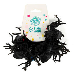 Цена за 3 шт. Прикол «Скакун», паук, резиновый