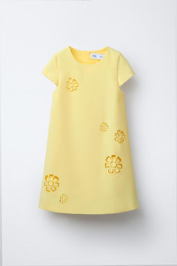 OPENWORK FLORAL DRESS