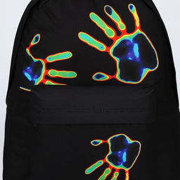 Рюкзак текстильный Отпечаток, с карманом, цвет чёрный - Nazamok фото 4