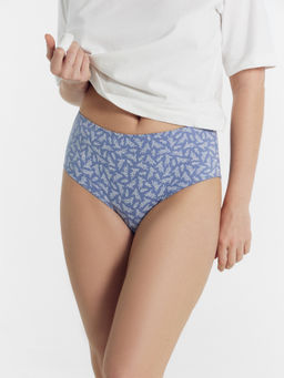 Цена за 2 штуки! Трусы женские макси серые с веточками веточки на сером кремне 412075 - Mark formelle фото 2