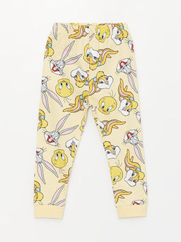 Bisiklet Yaka Bugs Bunny Bask?l? K?z Bebek Pijama Tak?m? - Waikiki фото 3