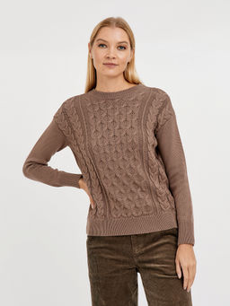 джемпер женский хлопковый с объёмным узором