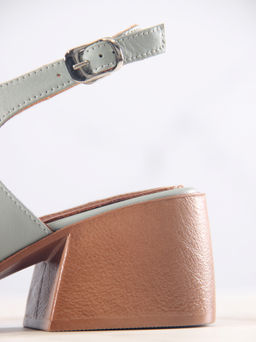 Босоножки 5133.23663be.Авокадо лион+коричневый