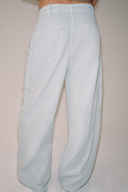 PANTAL?N CARGO ZW COLLECTION / Azul claro - Zara фото 3