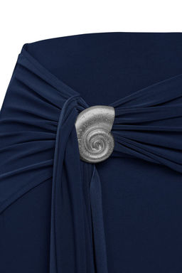 TRENDYOLMILLA Limited Edition Siyah Vucuda Oturan Aksesuar Detayl? Orme Uzun Etek TPRSS25ET00004 фото 4