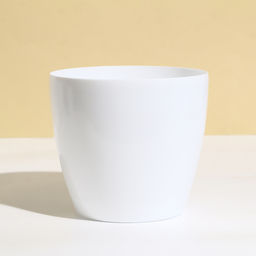 Цена за 2 шт. Кашпо для цветов, d=17 см, 2.7 л, пластик, белое