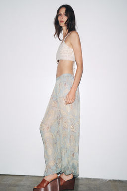 ZW COLLECTION FLORAL PUFF TROUSERS