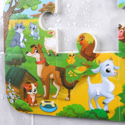 Пазлы мягкие для малышей Крошка Я «На ферме», 6 деталей, от 1 года