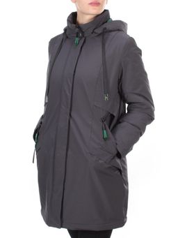 22-915 DARK GRAY Куртка демисезонная женская (100 гр. синтепон) PLOOEPLOO - Фабричный китай фото 3
