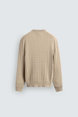 CABLE-KNIT COTTON BLEND JUMPER - Zara фото 8