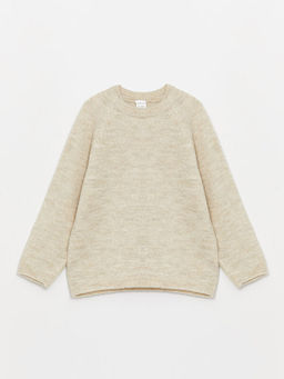 Bisiklet Yaka Uzun Kollu Erkek Bebek Triko Kazak