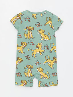 Bisiklet Yaka K?sa Kollu Aslan Kral Bask?l? Erkek Bebek Tulum - Waikiki фото 2