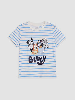 Bluey Bask?l? Erkek ?ocuk ?ortlu Pijama Tak?m?