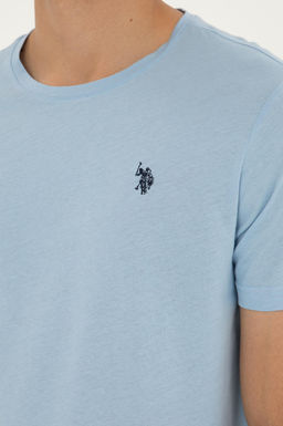 Мужская голубая базовая футболка Неожиданная скидка в корзине - U.s. polo assn фото 14