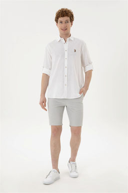 Мужские серые тканые шорты