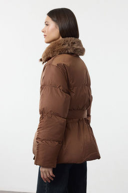 TRENDYOLMILLA Siyah Oversize Yakas? Pelus Detayl? Sisme Mont TWOAW25MO00318  фото 5