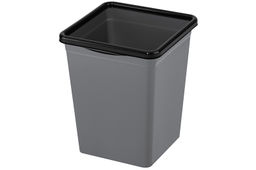 Ведро для мусора с фиксатором 8,5 л 23*22,5*26,5 см квадратное серый/черный (940818) - Elan gallery фото 3