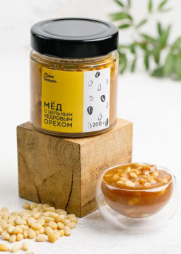 Мёд с цельным кедровым орехом, 200 г - Сибирский кедр фото 4