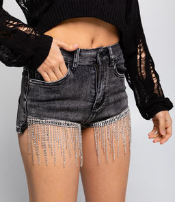 Джинсовые шорты #КТ6761, серый