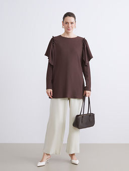 Bisiklet Yaka F?rf?rl? Kad?n Tunik