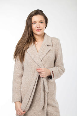 Пальто женское демисезонное (пояс) - El podio фото 6