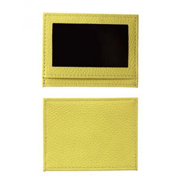 Обложка пропуск/карточка/проездной Croco-В-223 натуральная кожа желтый флотер (102) 264770