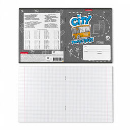 Цена за 10 шт. Тетрадь школьная ученическая ErichKrause City Transport, 18 листов, клетка (в плёнке по 10 шт.)_MIX-PACK  фото 8