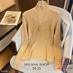 Кашемировая кофта со стразами - Bruno фото 7