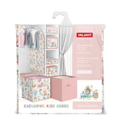 Набор коробов стеллажных без крышки, 2 шт., 31*31*31 см, розов., ПУТЕШАСТИКИ, шт - Valiant фото 5