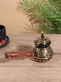 Цена за 2 шт. Турка Чёрное золото, 250 мл, латунь, с крышкой и деревянной ручкой - Simaland фото 6