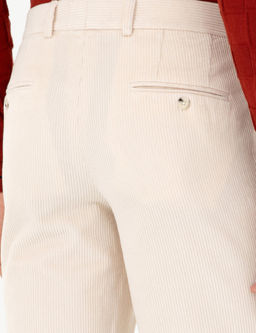 Брюки из ткани узкого кроя цвета экрю - Cacharel фото 6