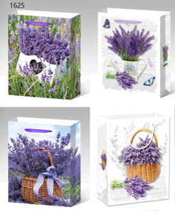 Цена за 12 шт. Пакет подарочный 17х24x8см / 1625-1 /уп 12/1200/микс/128г/м2