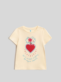 ACOOLA / Футболка детская для девочек Selena крем  фото 3