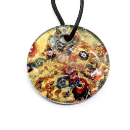 Круглая подвеска из муранского стекла 45мм цв.красный - Радуга камня фото 11