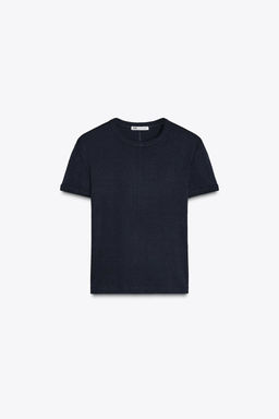 T-SHIRT WITH BACK SEAM - Zara фото 23