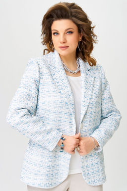 Жакет FITA 20661 бело-голубой  фото 4