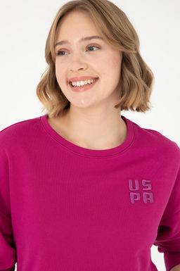 Женский базовый свитшот цвета фуксии - U.s. polo assn фото 2