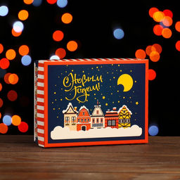 Цена за 5 шт. Коробка сборная крышка-дно без окна, Город, 16,5 х 12,5 х 5,2 см