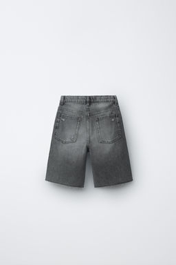 BERMUDA DENIM WIDE FIT ROTOS / Gris claro - Zara фото 2