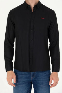 U. S. Polo Assn Мужская черная базовая рубашка с длинным рукавом - U.s. polo assn фото 13