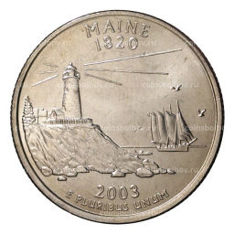 25 центов 2003 года D Штаты и территории - Мэн