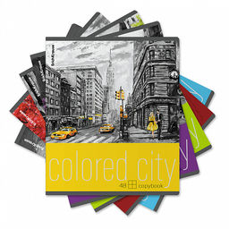 Цена за 5 шт. Тетрадь общая ученическая ErichKrause Colored City, 48 листов, клетка_MIX-PACK