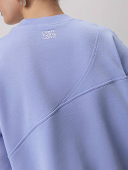 CONTE Комбинированная футболка из футера c вставками в рубчик LD 2573 cornflower - Conte elegant фото 3
