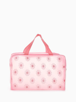 Цена за 2 шт. Косметичка-сумка на молнии для бассейна, с ручками, средний размер, розовая