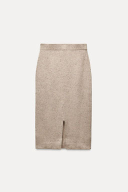 100% WOOL MIDI SKIRT - Zara фото 6