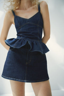 Denim peplum top - H&m фото 5